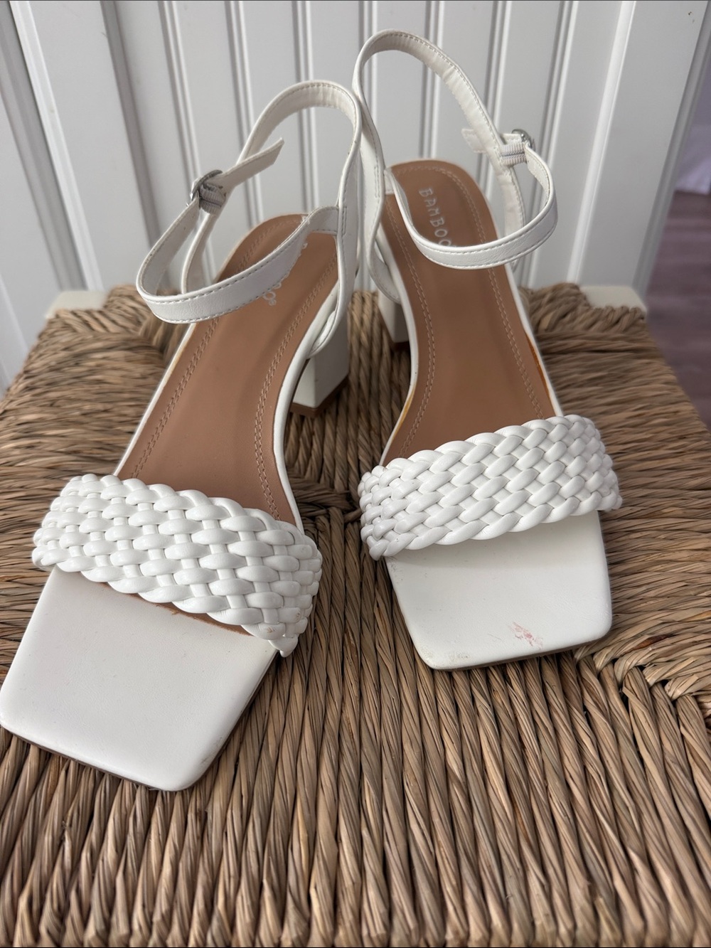 White sandals